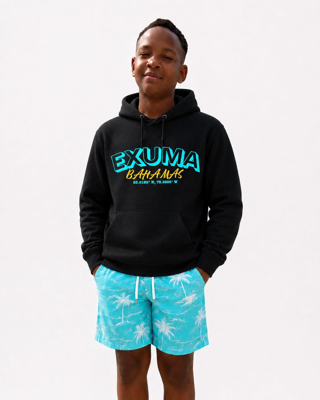 Exuma Bahamas Coordinates Hoodie