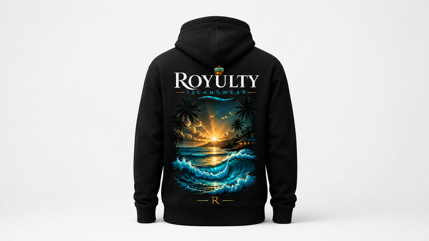 Sunset Crown Black Hoodie