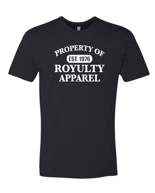 Property of Royulty Apparel Est. 1976 Black T-Shirt