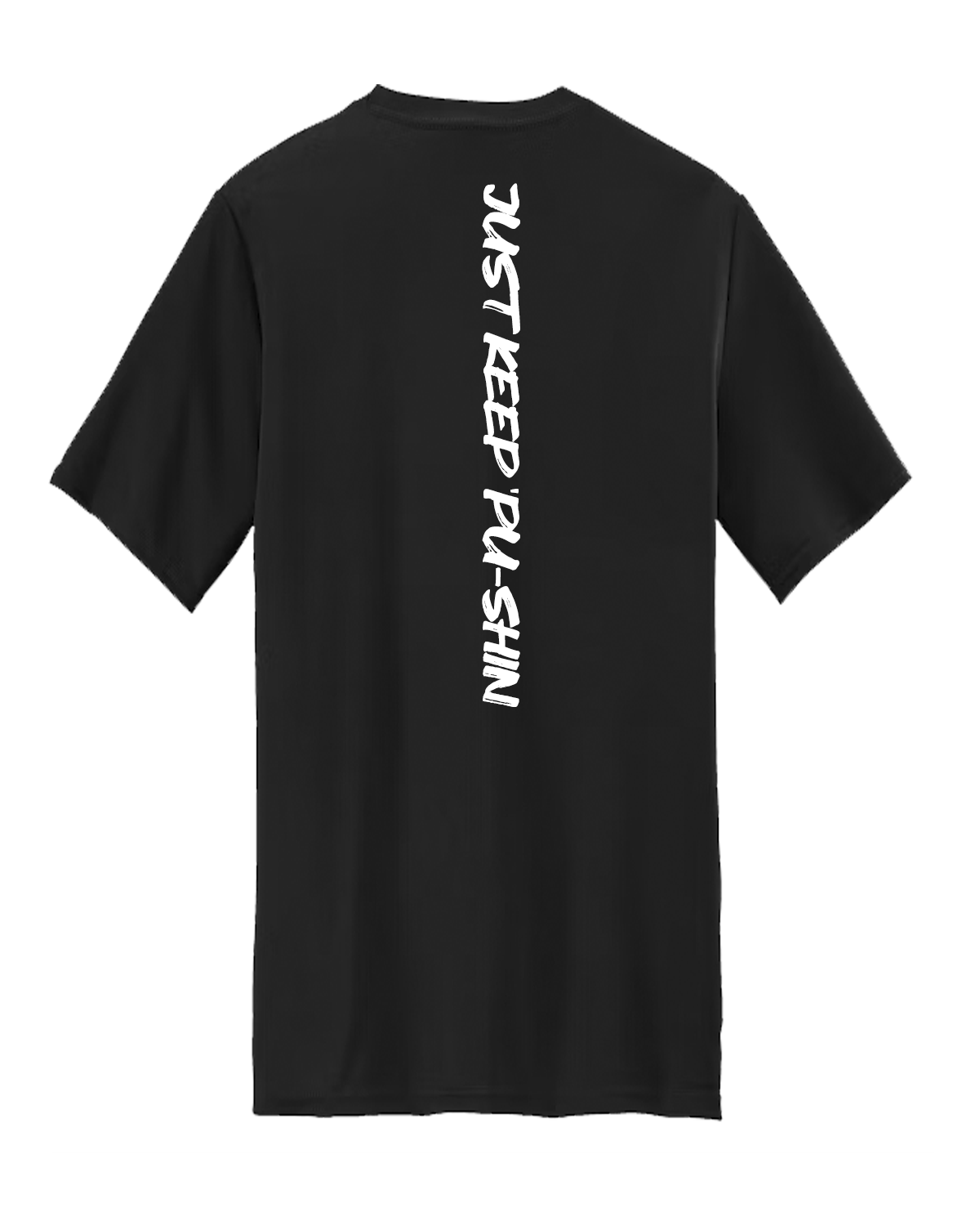 Just Keep Pushin’ Performance Tee – Black