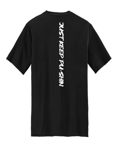 Just Keep Pushin’ Performance Tee – Black
